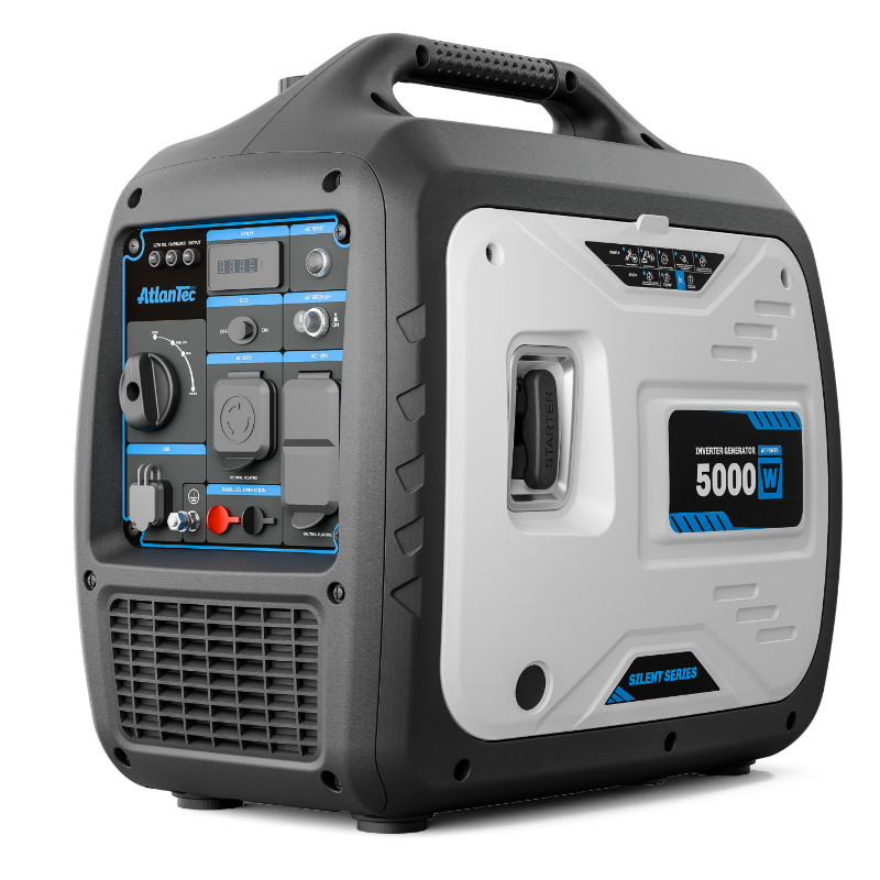 4300W Inverter Generator, Gas Powered Portable Super Quiet Outdoor Generator RV Ready for Home Use, Emergency Backup