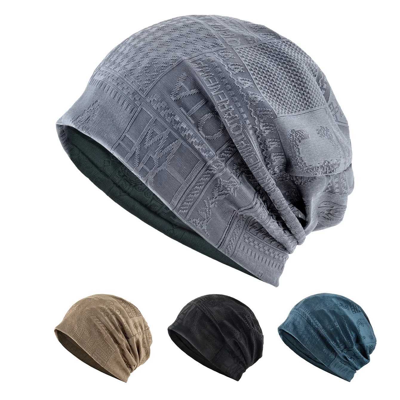 Double Use Scarf Beanie Women Knitted Jacquard Hats Men Scarf Beanie Outdoor Hiking Cycling Turban Ponytail Hat For WomenXJ251023