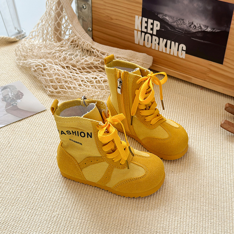 Girl Canvas Wrestling Boots For Kids Girls Fashion Design Shoes Cutefeet Teenager Toddler Children Canvas Boots Wrestling Shoes Sizes US9C-US5Y C1169