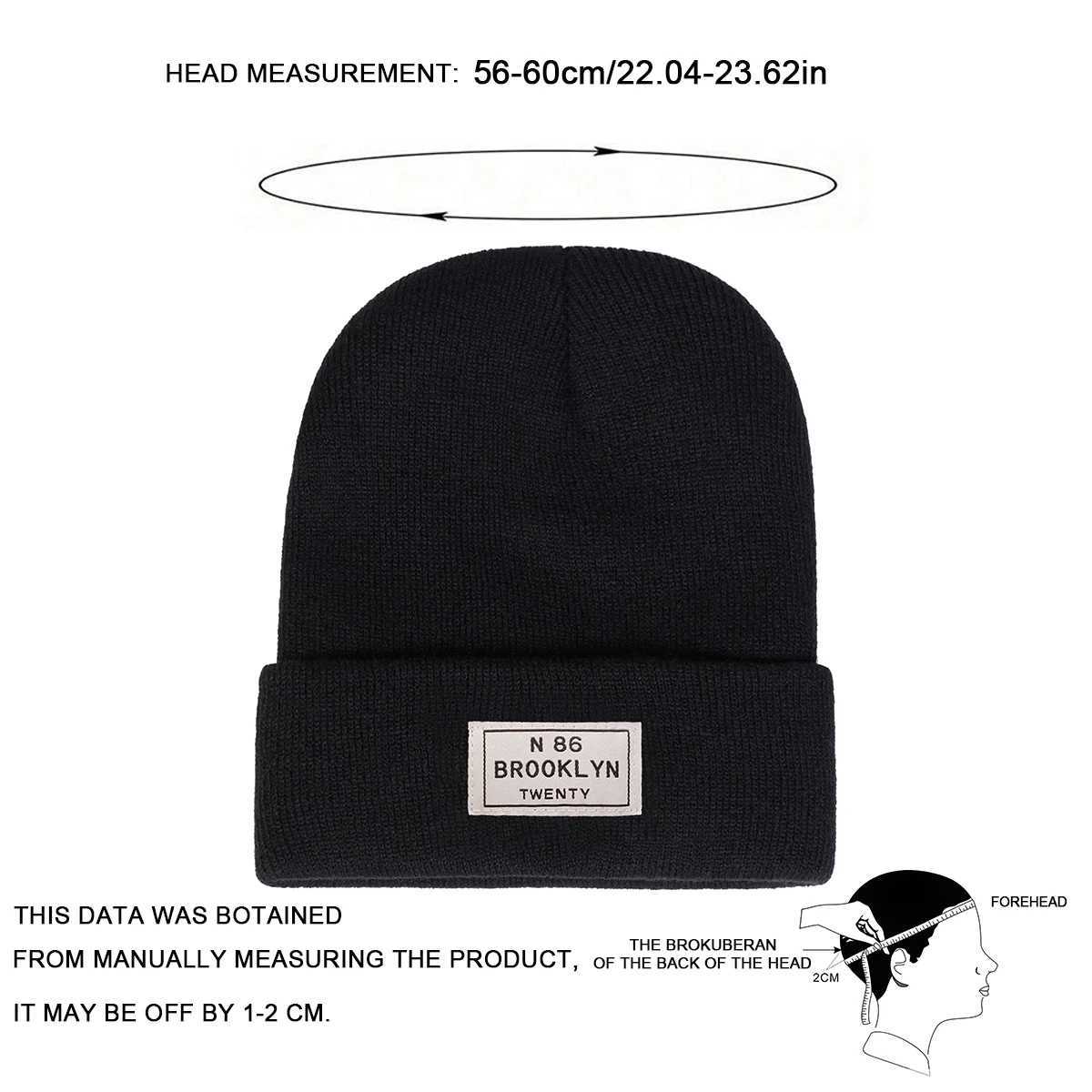 Unisex N 86 BROOKLYN TWENTY Sewing Label Beanies Hats Autumn and Winter Warm Knitted Hat Hip Hop Boy Girls CapsXJ251023