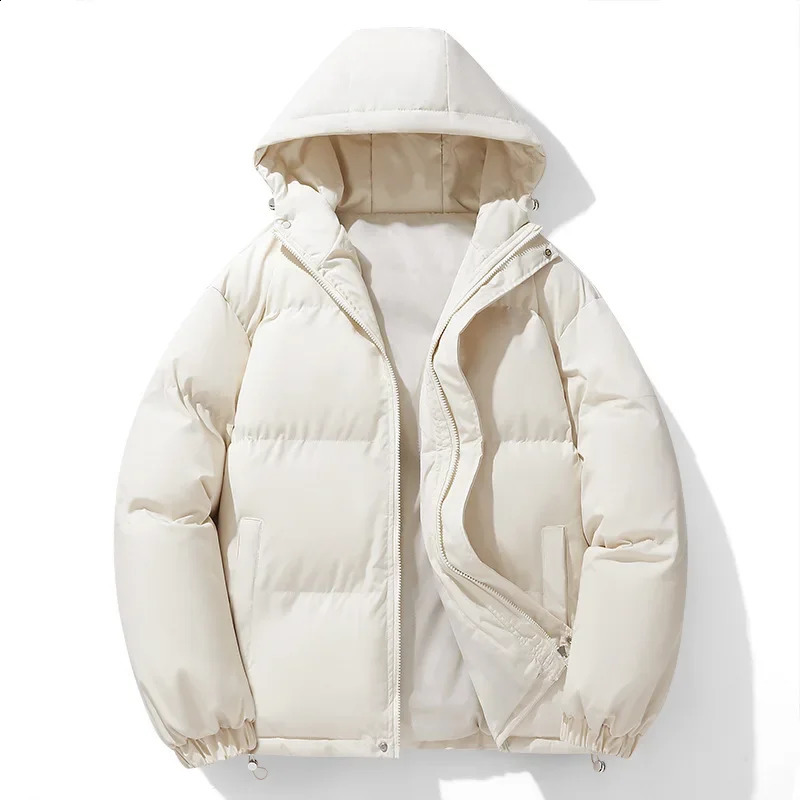Men Thick Warm Hooded Coats Trendy Windproof Parkas Mens Winter Casual CottonPadded Jacket Bread Jackets 251023