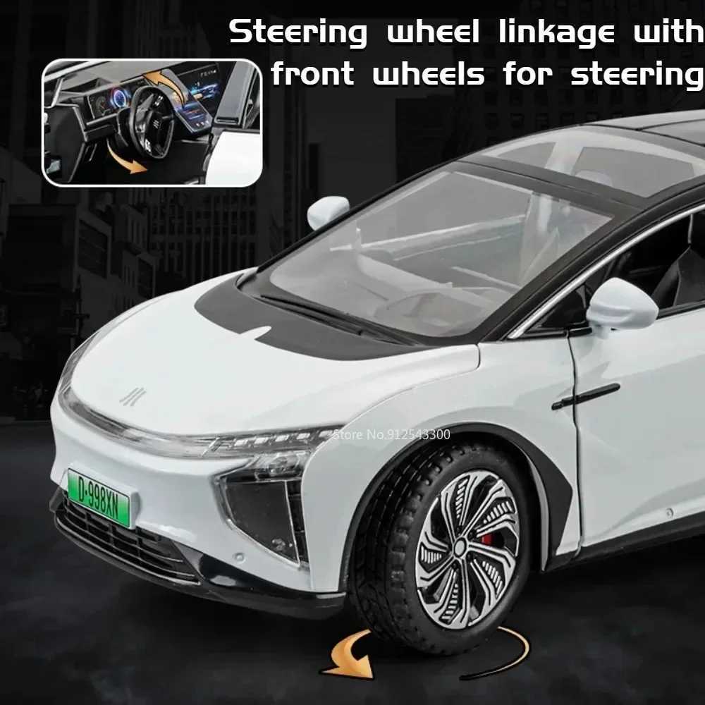 122 HiPhi X Z4 Toy Car Model Diecast Metal Sound Light Pull Back Doors Opened Miniature Vehicle Models Presents for BoysT251023