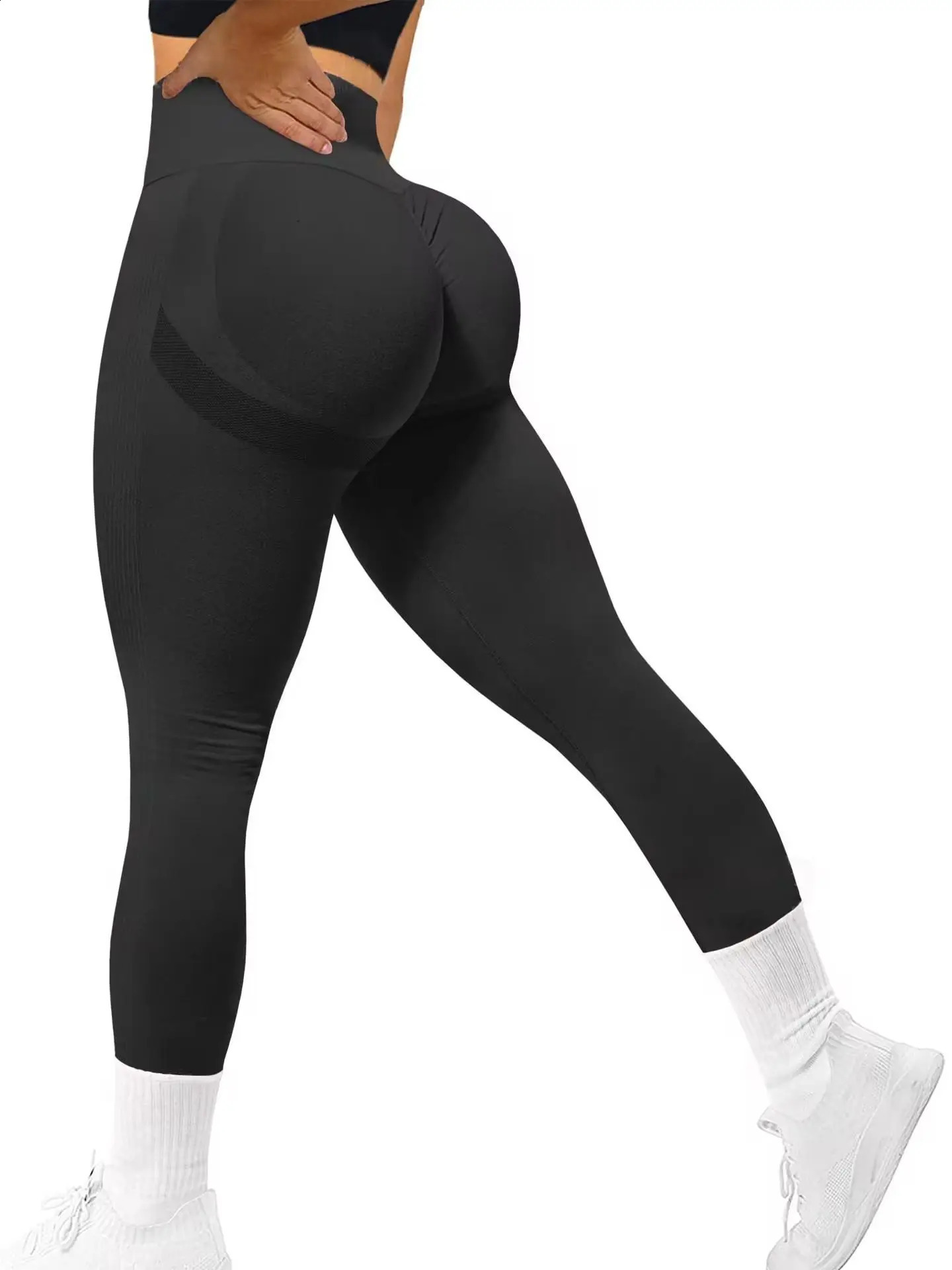 Gradient Leggings Fitness Women High Waist Workout Jogging Leggins Push Up Pants Gym Tights Stretch Energy Sportswear 251022
