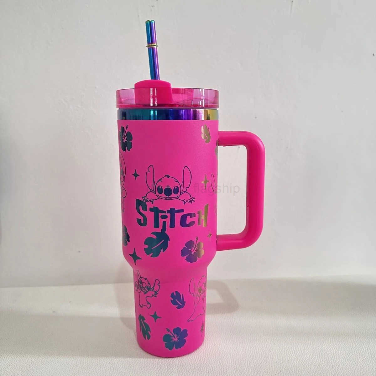 Disney Stitch Thermos Mug 40oz Large Capacity Vacuum Insulated Tumbler Cartoon Stainless Steel Straw Bottle Portable Thermal CupXJ251023 - view 3
