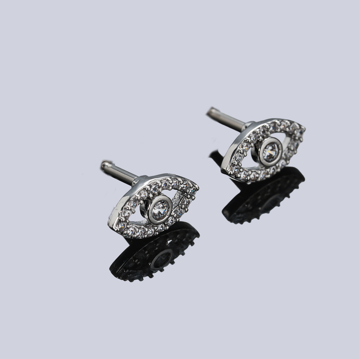 Designer earrings Geometric Devil's Eye Inlaid with Colorful Zircon Earrings for Personalized Design, 18K Gold Plated free shipping diamond earri