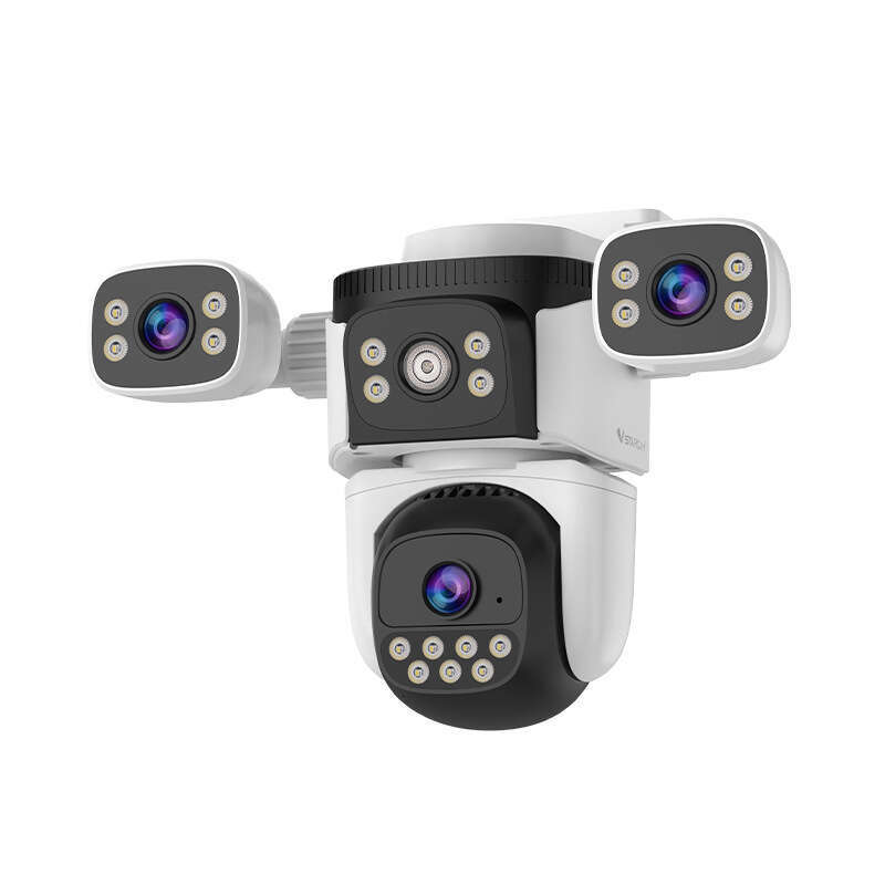 Multi-View Three-Screen Monitor 360-Degree Surveillance Camera Outdoor