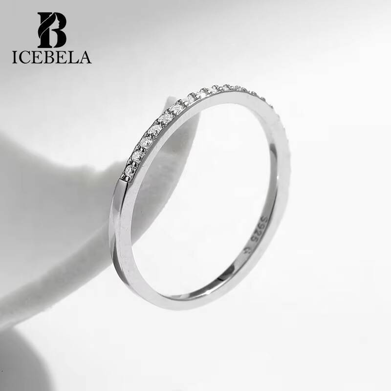 Wholesale Fine Jewelry Moissanite Minimalist Korean 925 Sterling Silver Ring Wedding Women Rings for Girls