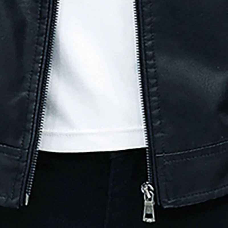 Men Leather Suit Jacket Men Slim Fit Short Coat Men Fashion Leather jacket Streetwear Casual Blazer Jackets Male Outerwear W251023