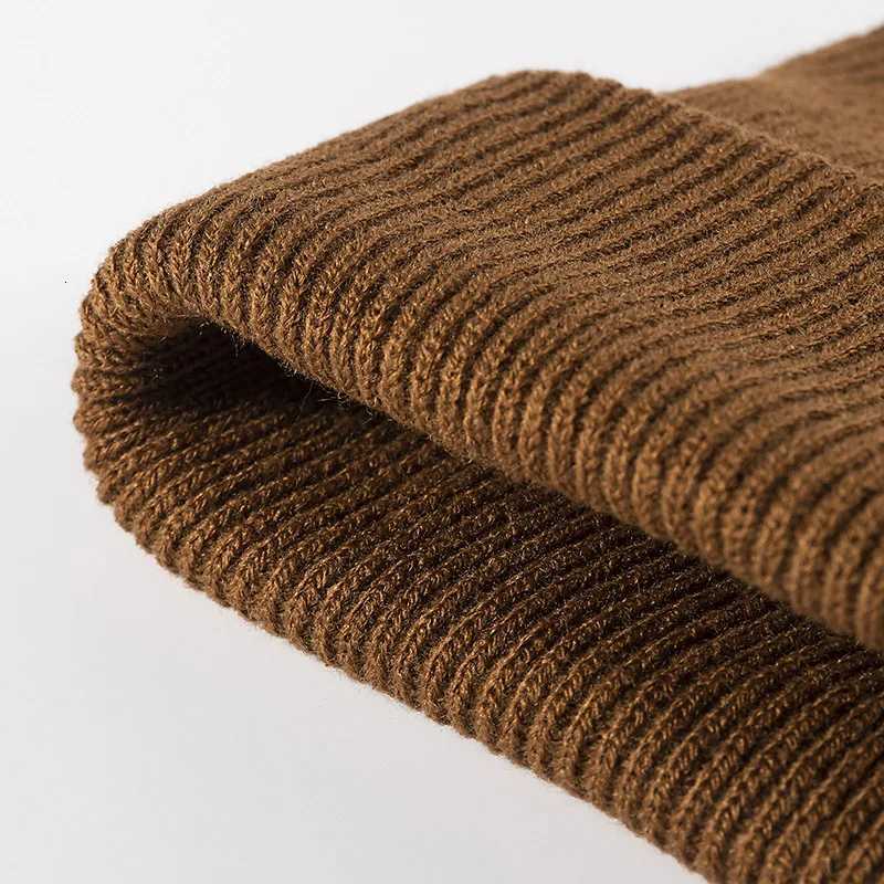 New Wen Men Autumn Winter Warm Beanie Hat Solid Color Lady Ma Stretch Knitted Crochet Beanies Hat For Wen MenW251023