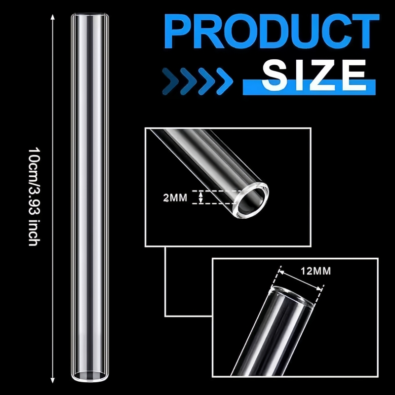 10cm Short Glass Straws10pcs 4" Reusable Drinking Straws Dishwasher Safe Eco-Friendly Cocktail Straws for Smoothies Milkshake