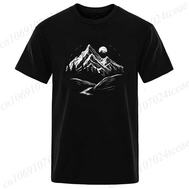 Tshirts Short Sleeve Camping Graphic Top Shirts Harajuku Street Women Men Adventure Tshirt Mountain Print Nature Tee ClothesXJ251023