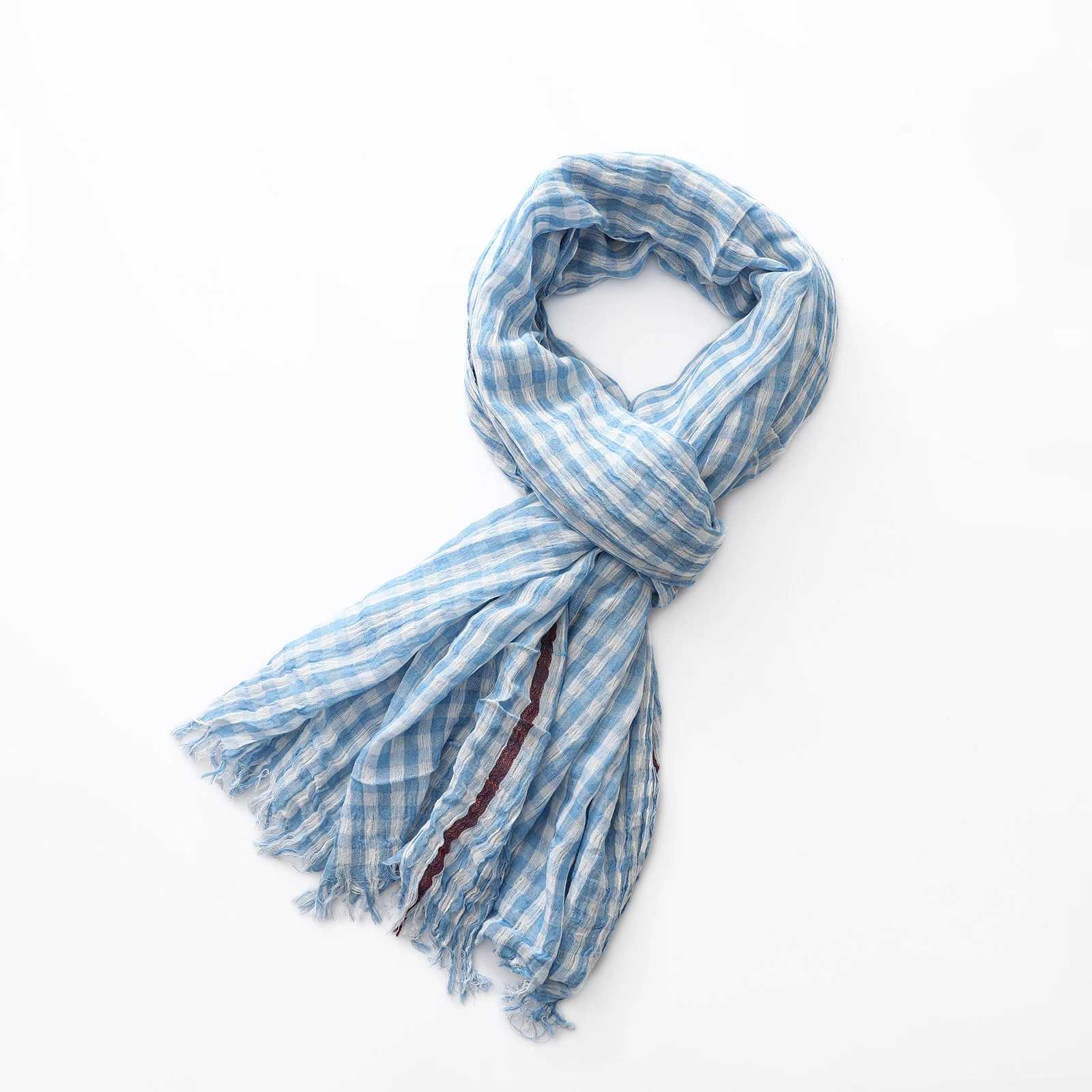 Cotton Linen Plaid Fashion Women Scarf Autumn Winter Warm Neckerchief Casual Male Accessories Tassel Bufandas Shawls J251113