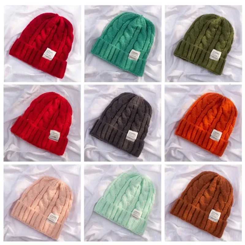 Unisex Thread Knitted Hat Winter Keep Warm Hats Fa Beanie Hat Wen Solid Color Coup Bonnet Lady Crochet sW251023