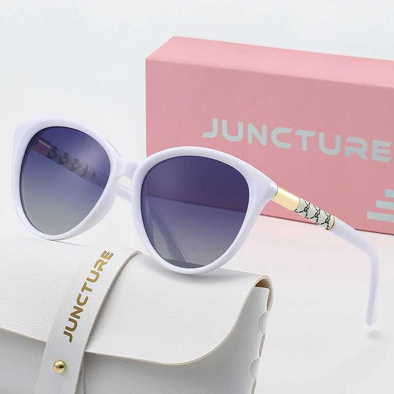 JUNCTURE Polarized Women Sunglasses Fashion Cat Eye Sun Glasses Black Lady Glasses Party Holiday Gifts Sunglasses for WomenW251023