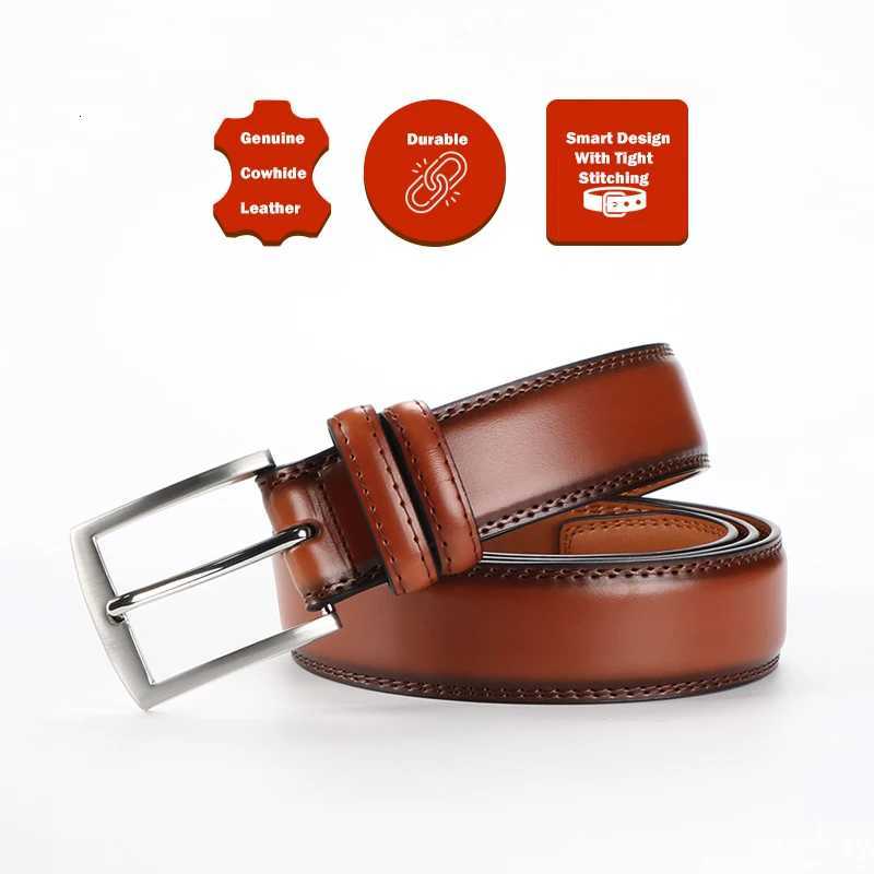 Mens genuine leather belt 1 26 a fashionable simple and durable belt gift suitable for various occasionsXJ251023