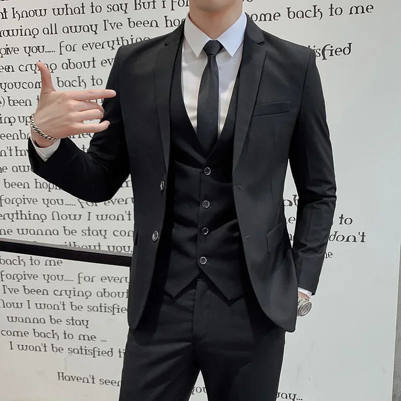 Suit Upgrade the fabric Mens Business Gentleman Fashion Slim Work Solid Color Plus Size Fair Dress Wedding Man 251023