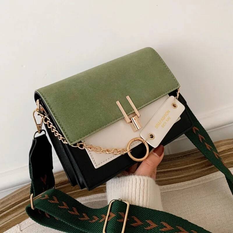 Autumn and winter new luxury handbag designer bag women's shoulder bag fashionable frosted fabric matte contrasting small square bag