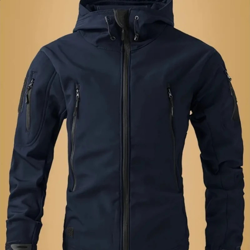 Mens Winter Softshell Waterproof Jackets Male Hoodie Coat Fishing Hiking Camping Climbing Skiing Fashionable Versatile Outdoor 251015