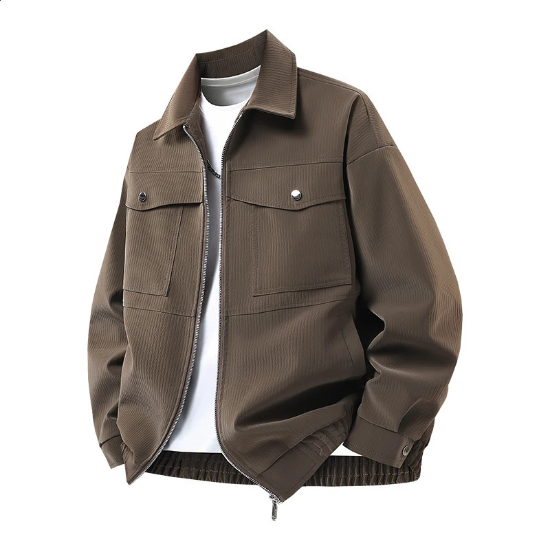 Mens Outdoor High Quality Leather Jacket Comfortable Versatile Breathable Warm Handsome Top for Autumn Winter 251023