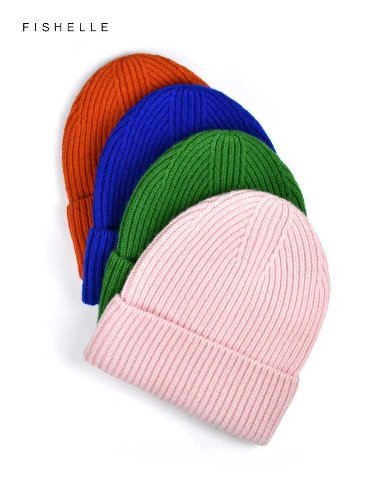 Solid wool hat wen men autumn winter thick warm knitted teenage wool men beanie Christmas giftsW251023