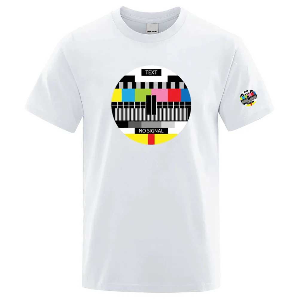 No Signal 2025 Mens High Quality Mens Regular ShortSleeved Shirt Cotton Tshirt Loose Oneck Summer Breathable Tee TopXJ251023