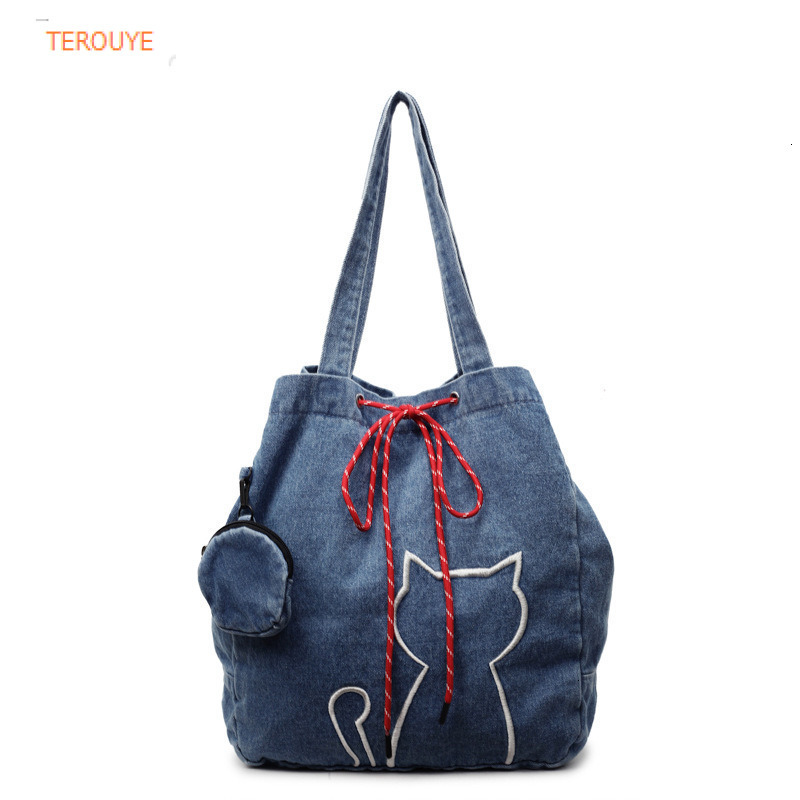 Winter New Embroidered Cowboy Handbag Fashionable and Casual Large Capacity Underarm Bag Trendy and Versatile Women's Shoulder Bag Luxury Designe