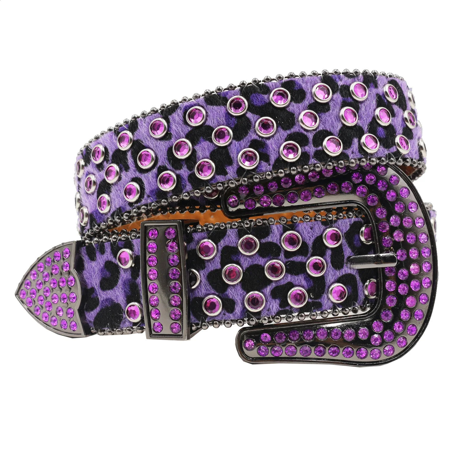 Leopard Fashion Rhinestone Studded Belts with Diamonds Female Y2K Accessories Gothic Style bb Belt For Women Belt 251013