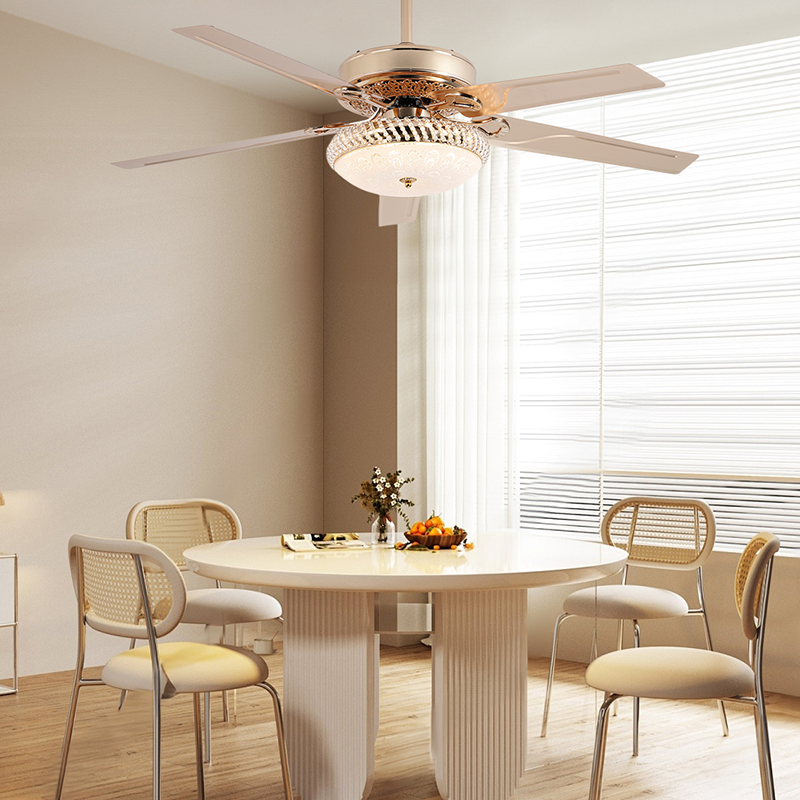 fan lamp Elegant Full Range of Motion Ceiling Fan & LED Lighting Combination Offers Silent Performance