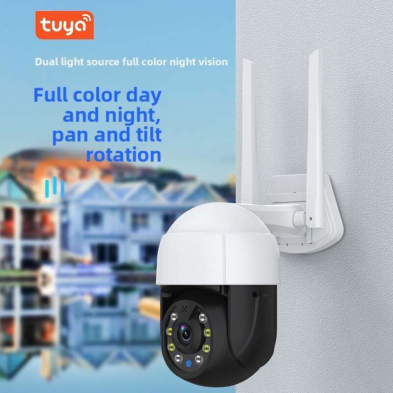 Tuya 3.0million Pixel Wireless Smart 2inch WiFi Dome PTZ Rotating Full Color Night Vision Surveillance Camera