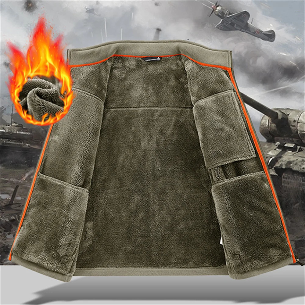 Winter Polar FleeceLined Jacket Men Thickened Windproof StandCollar Cardigan Casual Outdoor ed Mens Warm Coat 251023