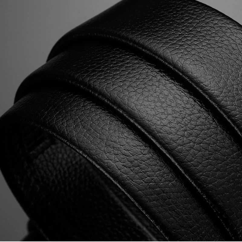 Mens Business Leisure Automatic Buckle Leather Belt 120cm Extended New Fashionable Versatile High Quality PU Leather Work BeltXJ251023