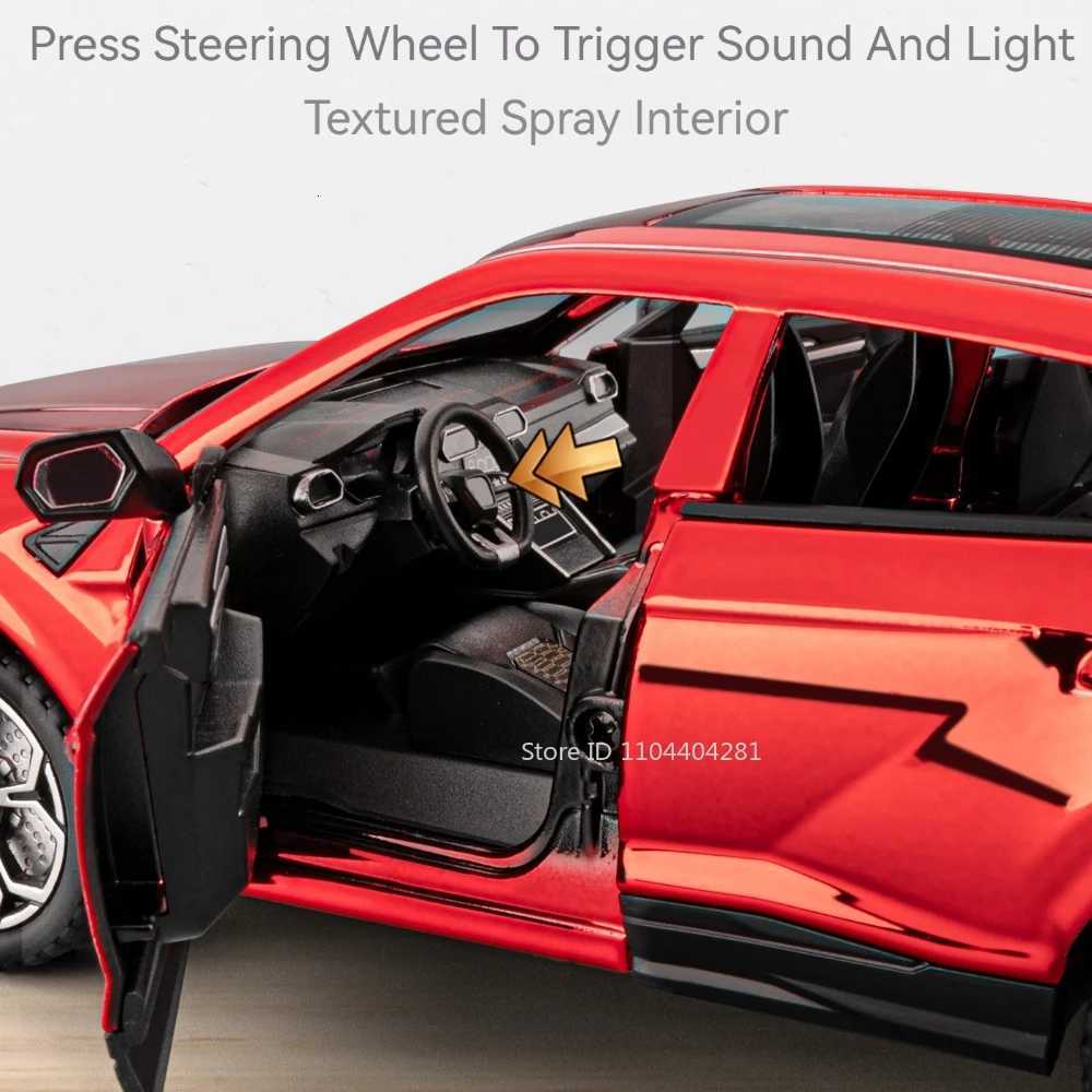 124 Lambor URUS LP770 Diecast Alloy Model Toys Car Doors Opened Sound Light Pull Back Miniature Vehices Fashion Gift for FriendT251023