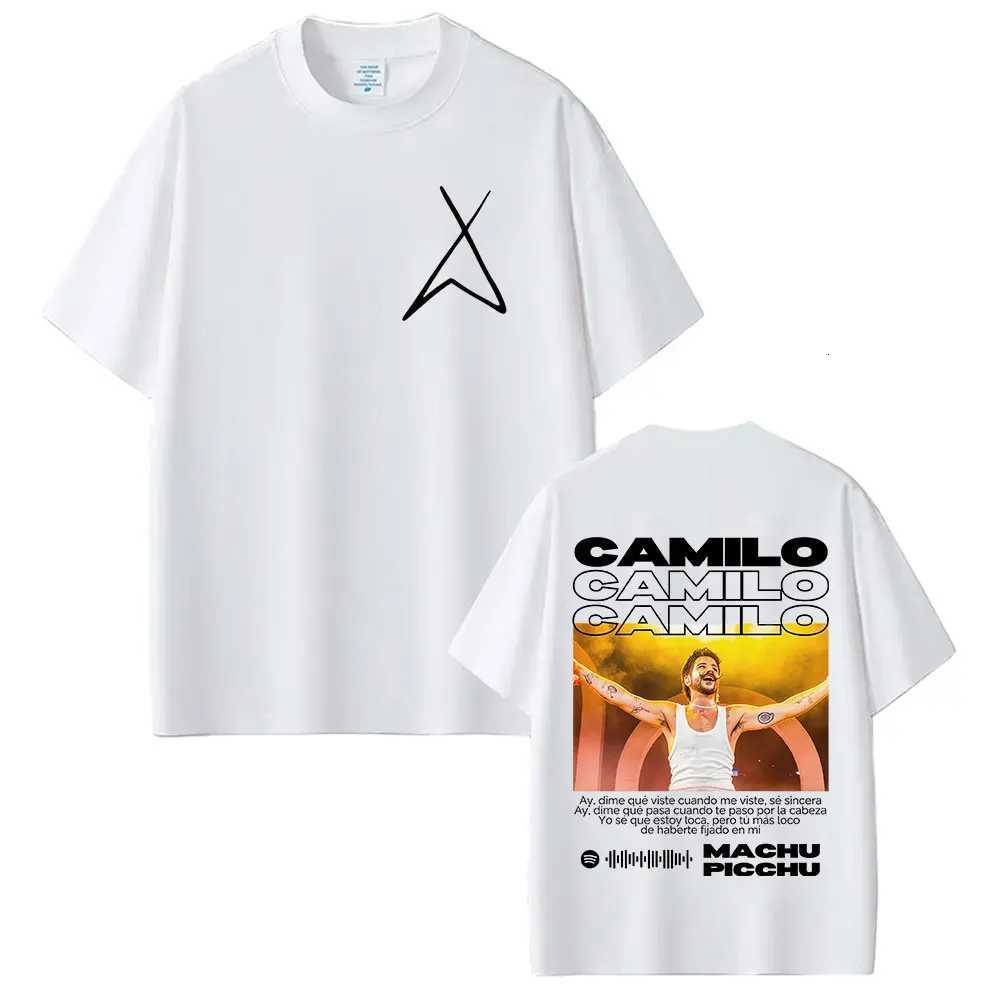 Singer Camilo Tour 2025 Merch Graphic T Shirts Men Women Hip Hop Gothic Short Sleeve Vintage Oversized Cotton Tee SummerXJ251023