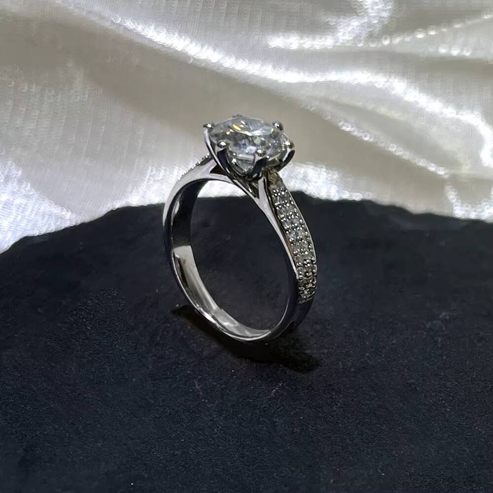 Moissanite Wedding Ring for Women 14K 18K