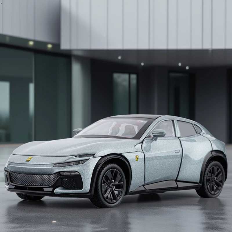 132 Purosangue FUV Simulation Alloy Luxury Car Model Static Decoration Sound Light Sports Car Kid Toy GiftT251023