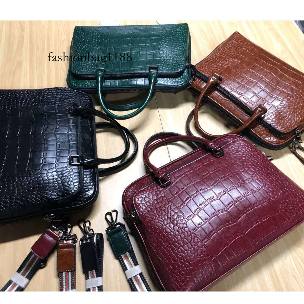 Motaora 2025 Women's Leather Briefcase For 14-inch Laptops Women Professional Business Shoulder Bag Fashion Solid Handbags