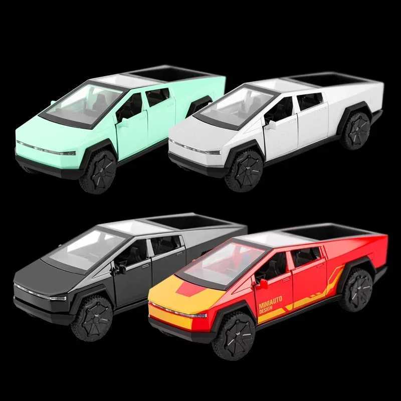132 Cybertruck Pickup Alloy Car Model Diecasts Metal Toy Sound Light Vehicles Car Model Simulation Collection Kids GiftsT251023