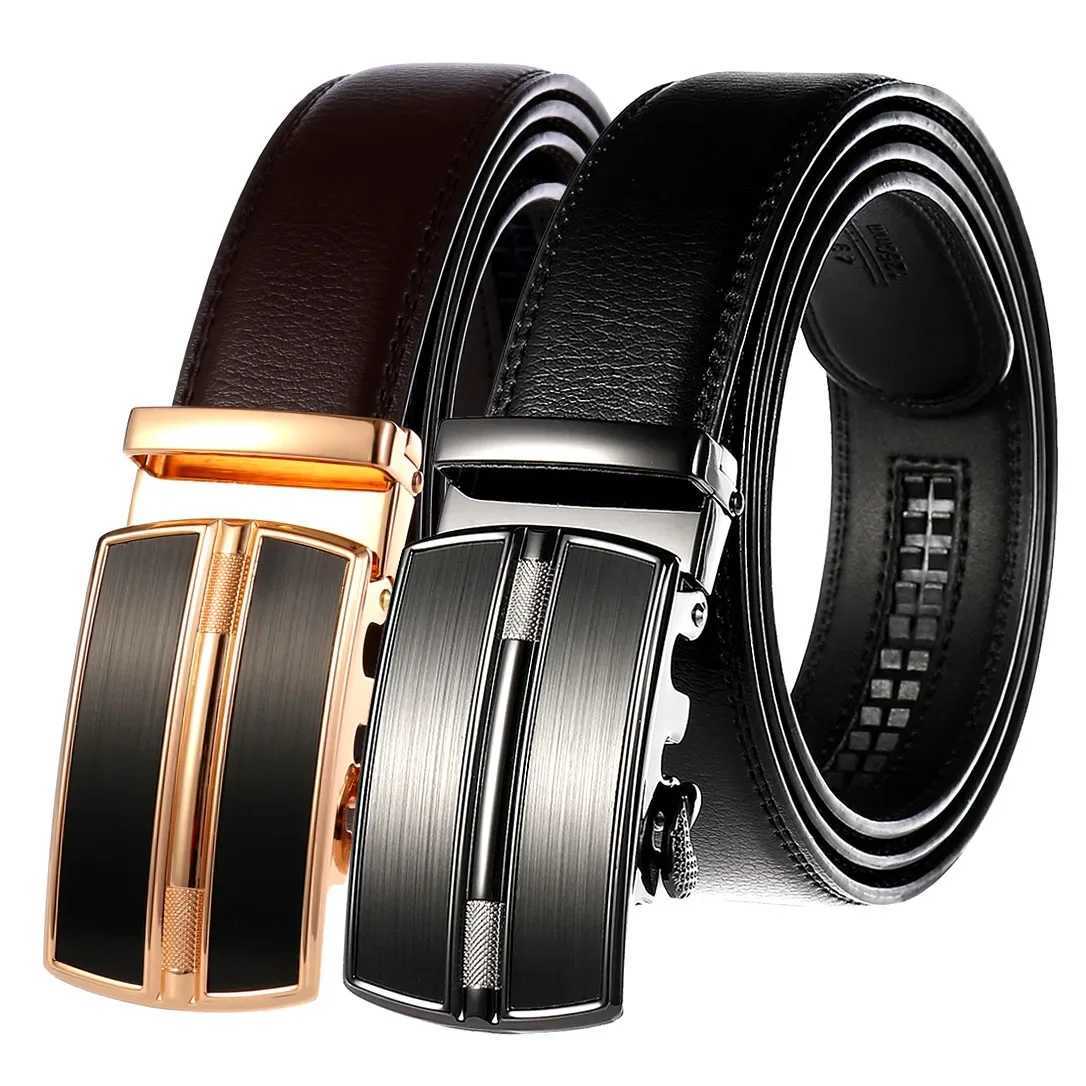 High Quality Alloy Automatic Buckle Belt for Men Plus Extra Large Oversize 130 140 150 160 170cm Genuine Leather Belts WaistXJ251023