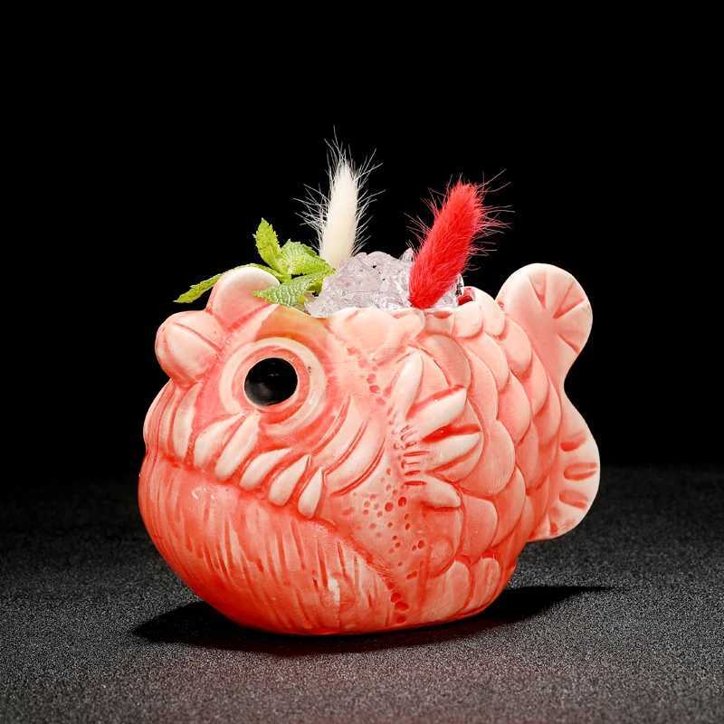 660ml Hawaii Tiki Mugs Cocktail Cup Beer Beverage Mug Wine Mug Ceramic Tiki MugsW251022