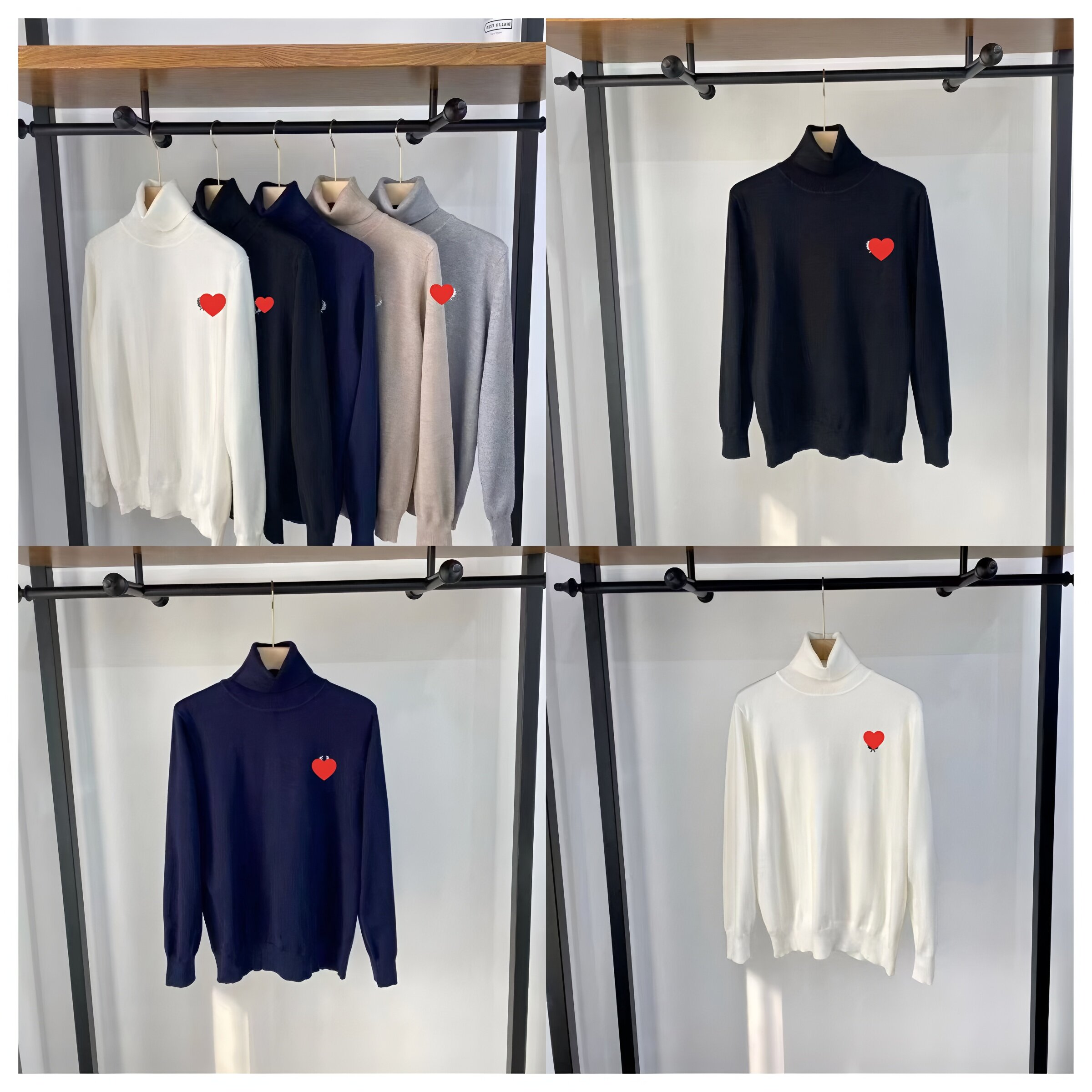 Designer High Neck Sweaters Soft by GB FP Knitted Wear Man Woman Girl Student Boy Sweater Turtle Neck