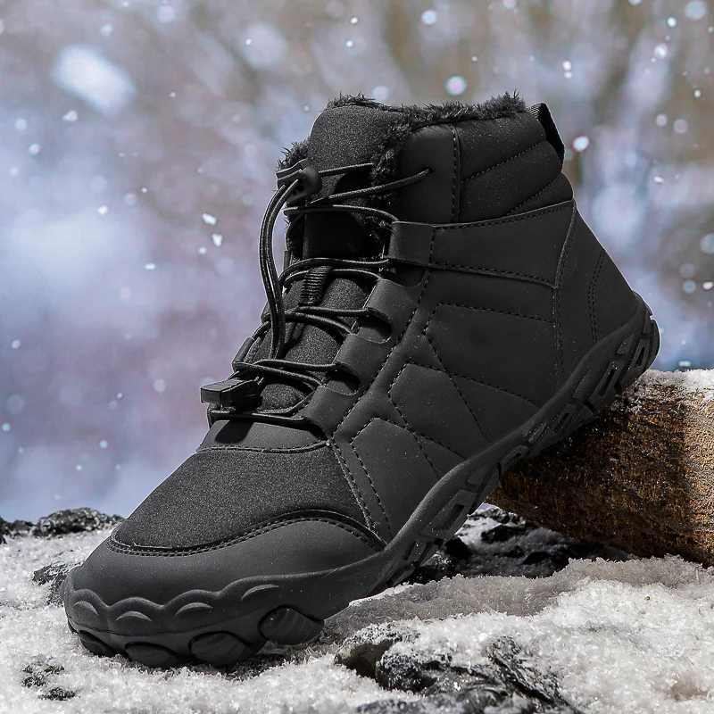 New Men Women Waterproof Winter Boots Wide Toe Barefoot Hiking Shoes Antislip Snow Boots Outdoor Unisex Casual Warm Work Shoes J251023