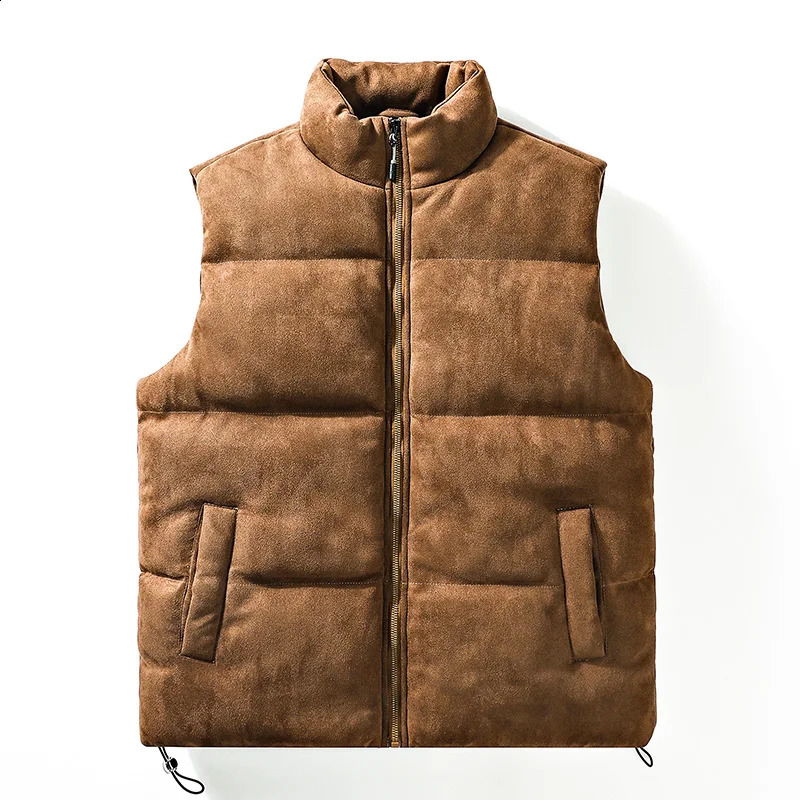 Autumn and Winter Loose Suede Vest Jacket for Couples Comfortable ThickWarmStand Up CollarHighquality 251023