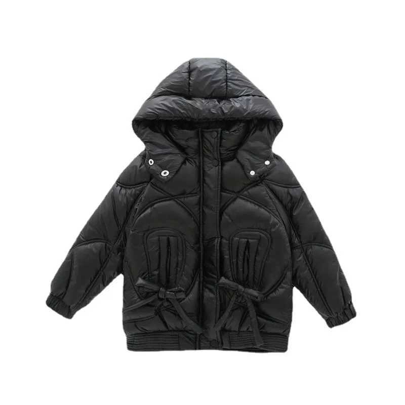 2025 Autumn Winter Jacket For Girl Hooded Warm Children Girl Winter Outerwear Coat 414 Years Kids Teenager Cotton Parkas Outift Y251023