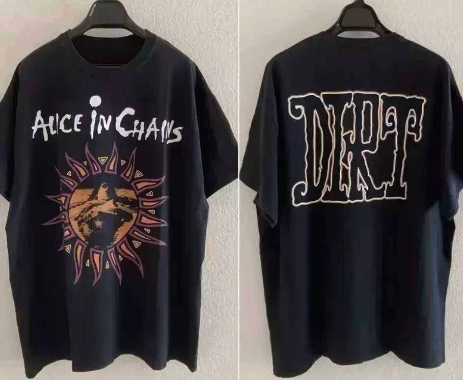 Alice in Chains DIRT Album Basic Black Short Sleeve 2Sided Unisex TShirt Summer New Men and Women Oversize Cotton ClothingXJ251023