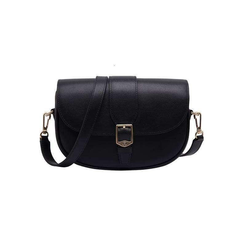 Genuine Leather Classic Vintage Shoulder High Quality Cowhide Saddle Bag Hot Selling Fashion Trendy Women's Crossbody Bags