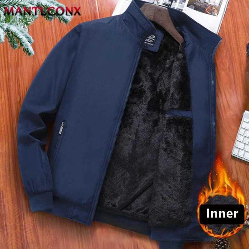 New Thermal Fleece Winter Jackets for Men Solid Color Luxury Mens Winter Jacket Thick Warm Casual Jacket Mens Business Coat W251023