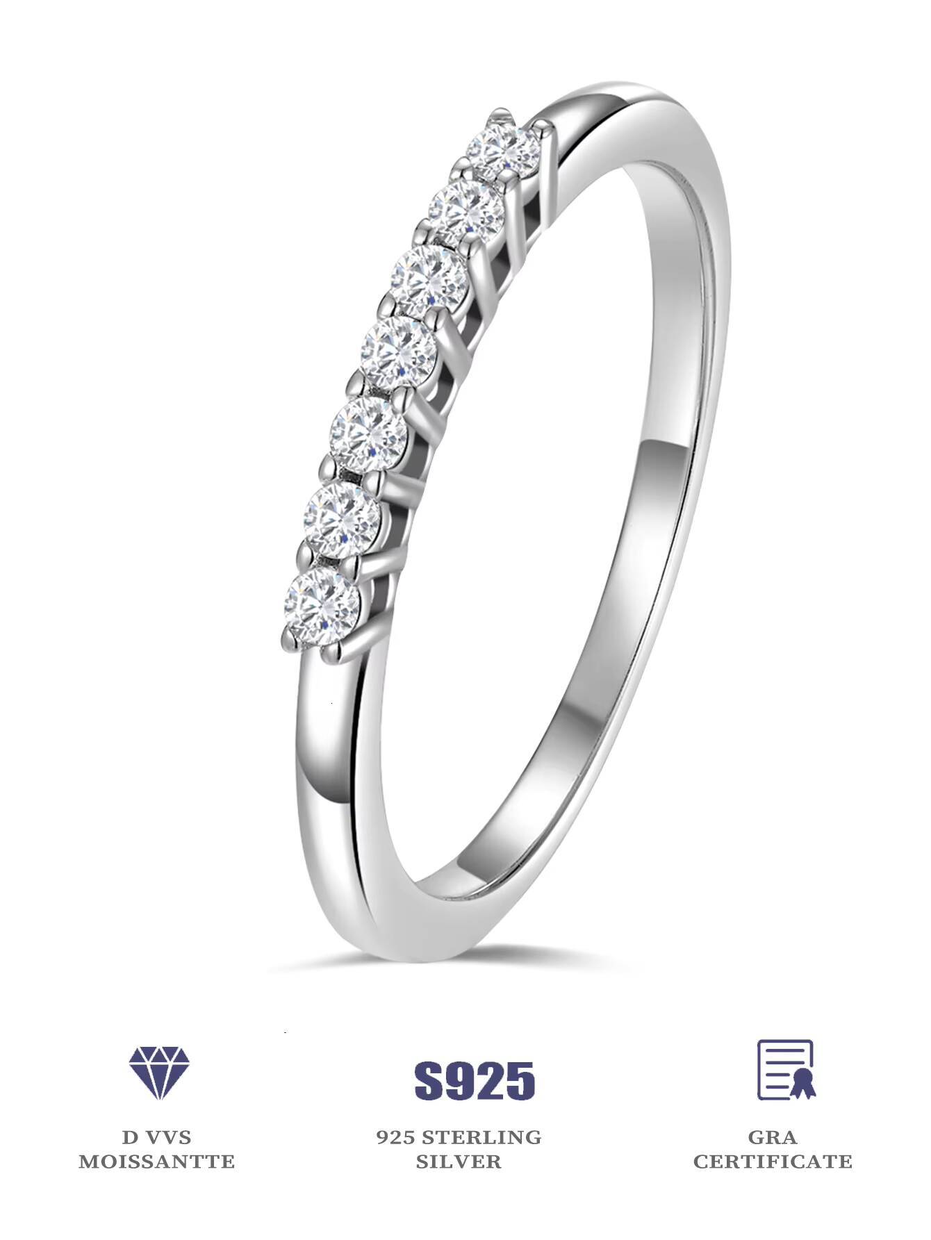 Aivenchy Bulk D Color Lab Grown Diamond Ladies Ring Fine Jewelry 925 Sterling Silver Women Moissanite Finger Ring