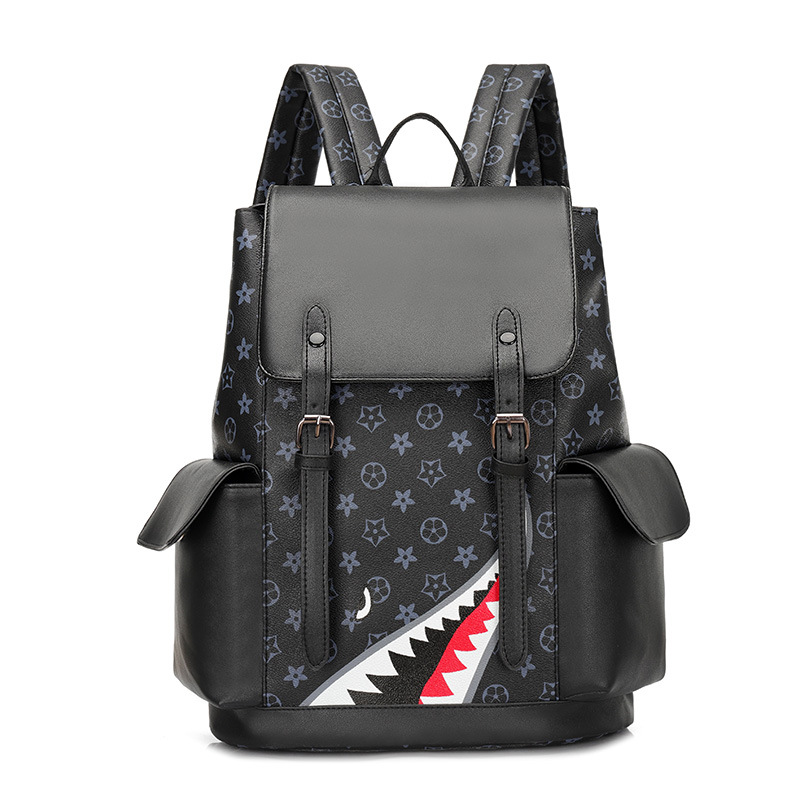 2025 Trendy Fashion Vintage Pattern Backpack College Style Unisex Backpack Large Capacity Laptop Bag Stain-Resistant Contrast Color School Bag