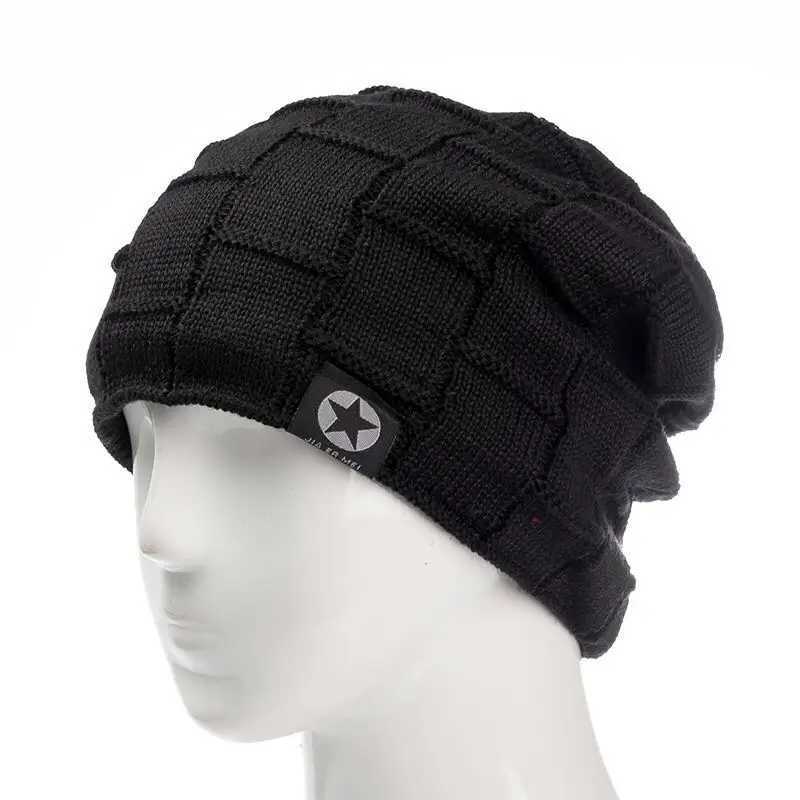 New Unisex Fleece Lined Beanie Hat Knit Wool Warm Winter Hat Thick Soft Stretch Hat For Men And Women Fashion Skullies BeanieXJ251023