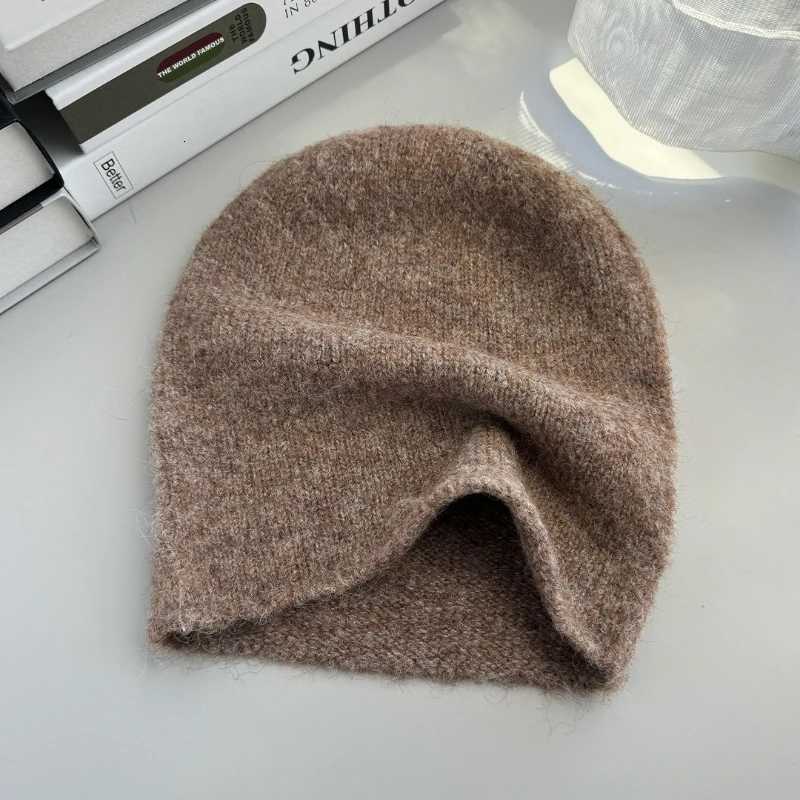 Highquality Wool Blend Beanies Women Men Warm Knitted Cold Hats Ladies MicroCurled Stacking Hat Female Male Autumn WinterXJ251023